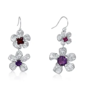 Deux-Fleur Gem Earrings