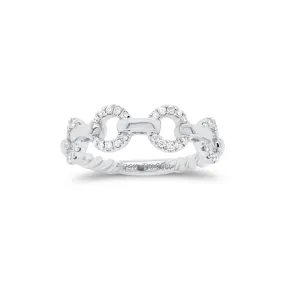 Diamond Circle Link Stackable Ring