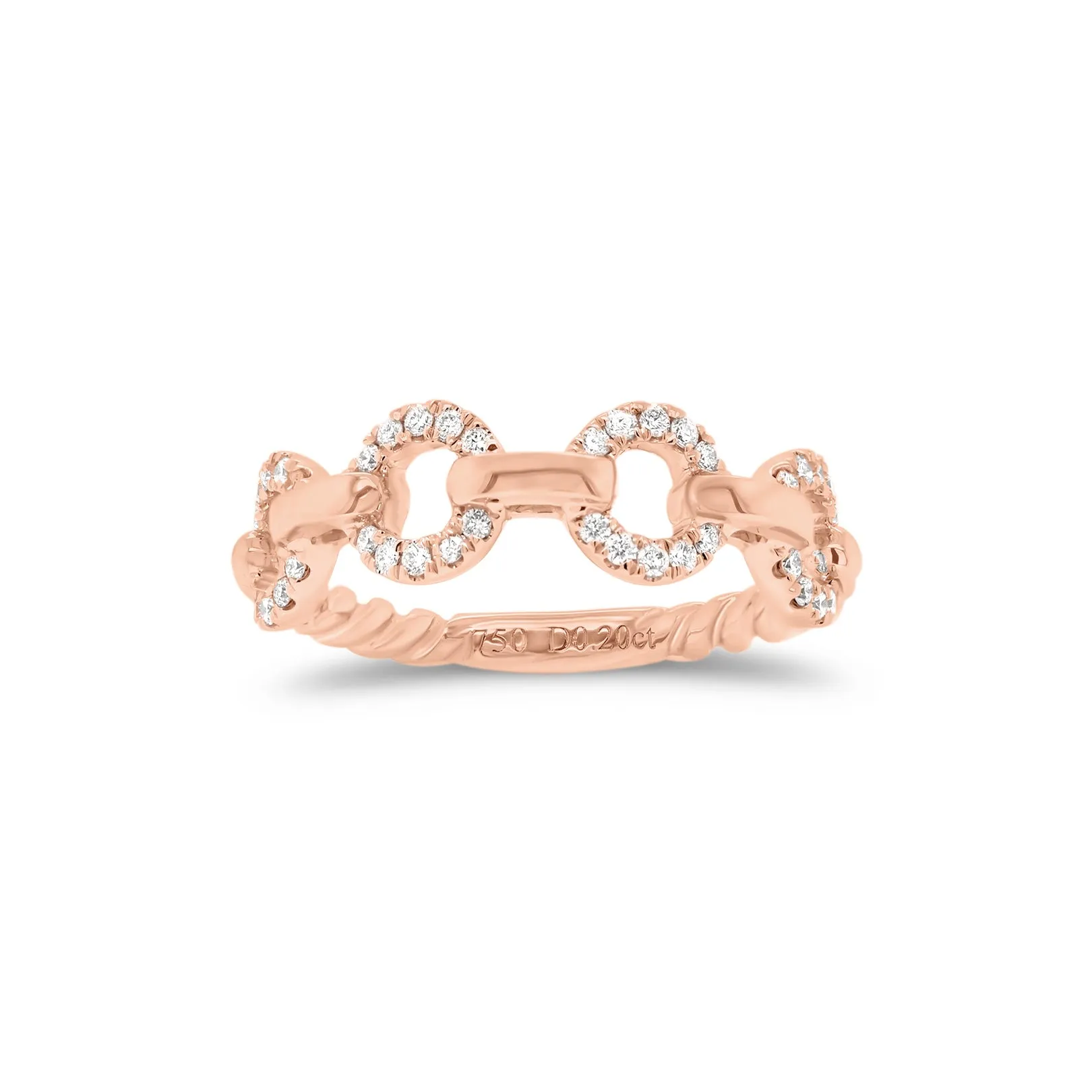 Diamond Circle Link Stackable Ring