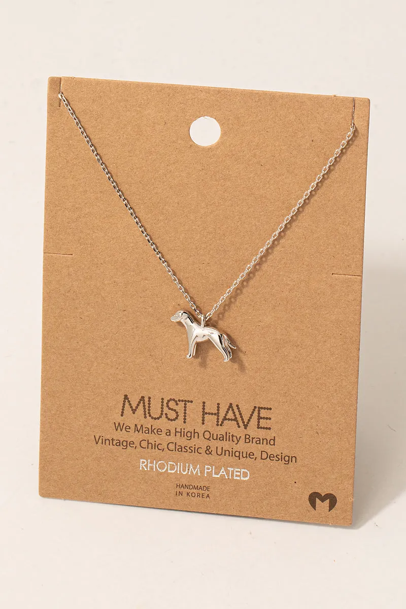 Dog Pendant Necklace (Assorted)