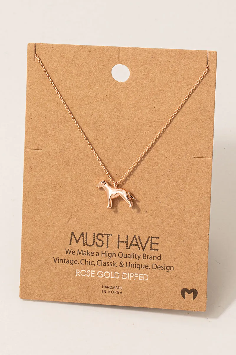 Dog Pendant Necklace (Assorted)