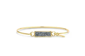 Druzy Sparkle Bracelet Platinum Silver Bar