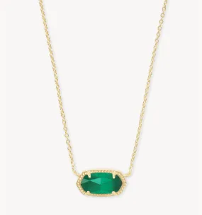 Elisa Pendant Necklace in Emerald Cats Eye | May