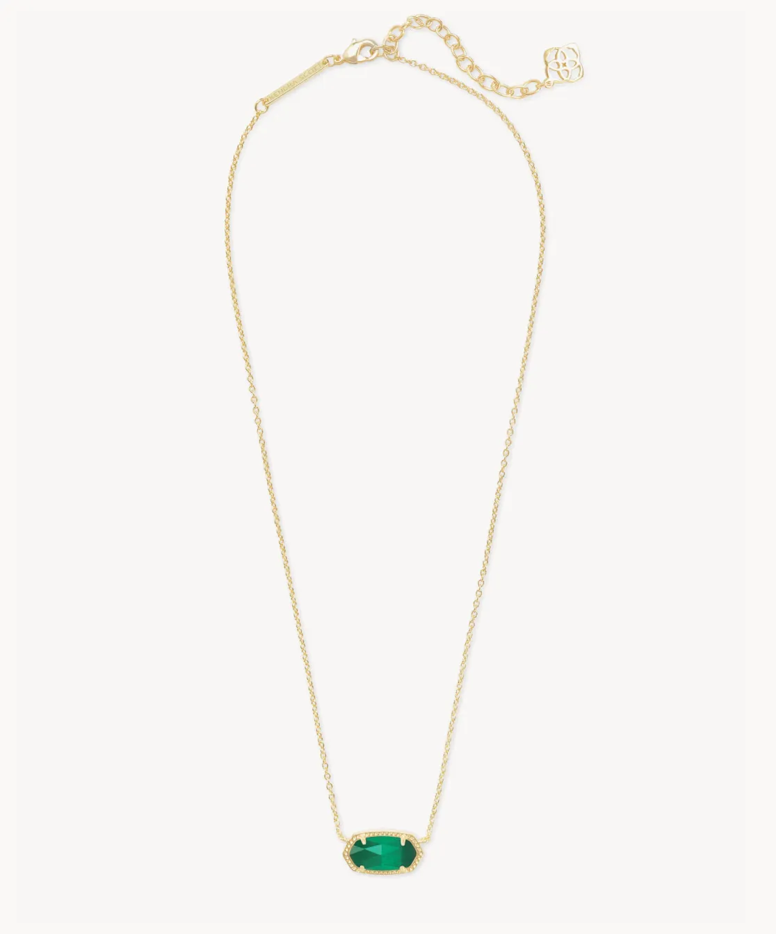 Elisa Pendant Necklace in Emerald Cats Eye | May