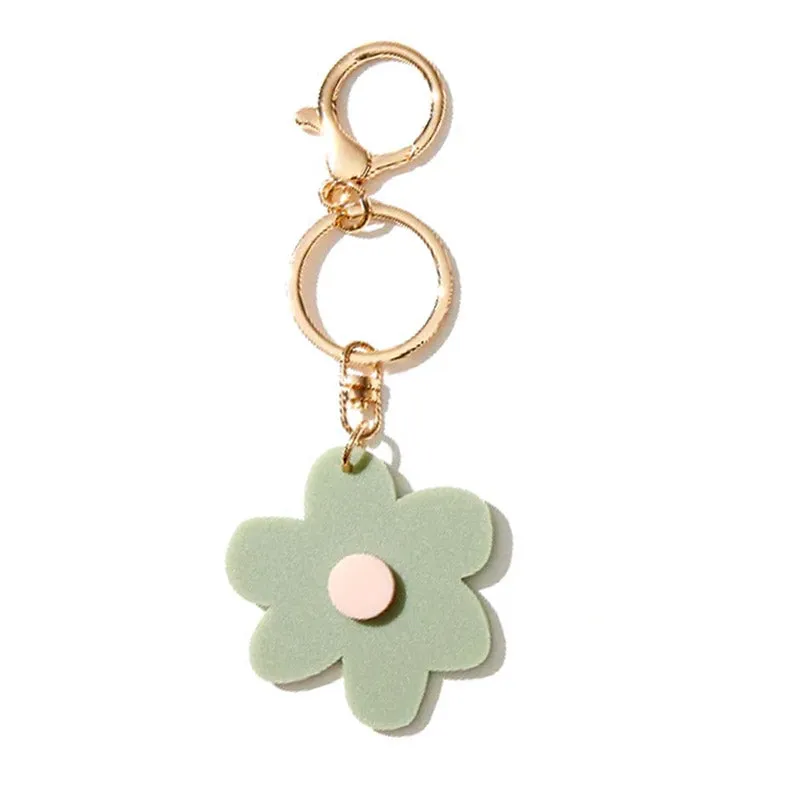 EMELDO FLOWER KEY RING | Moss Green   Gold