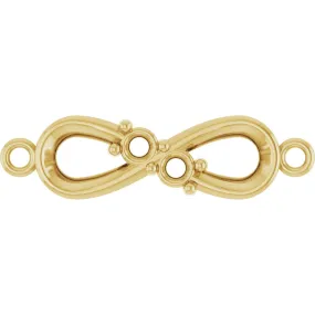 Encircle Yellow Gold Infinity Birthstone Link Charm