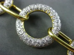 ESTATE LONG 2.20CT DIAMOND 18KT TWO TONE GOLD 3D CIRCLE OF LIFE TOGGLE BRACELET