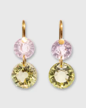 Extra Small Gem Incandescence Earrings in Rose Quartz/Lemon Quartz