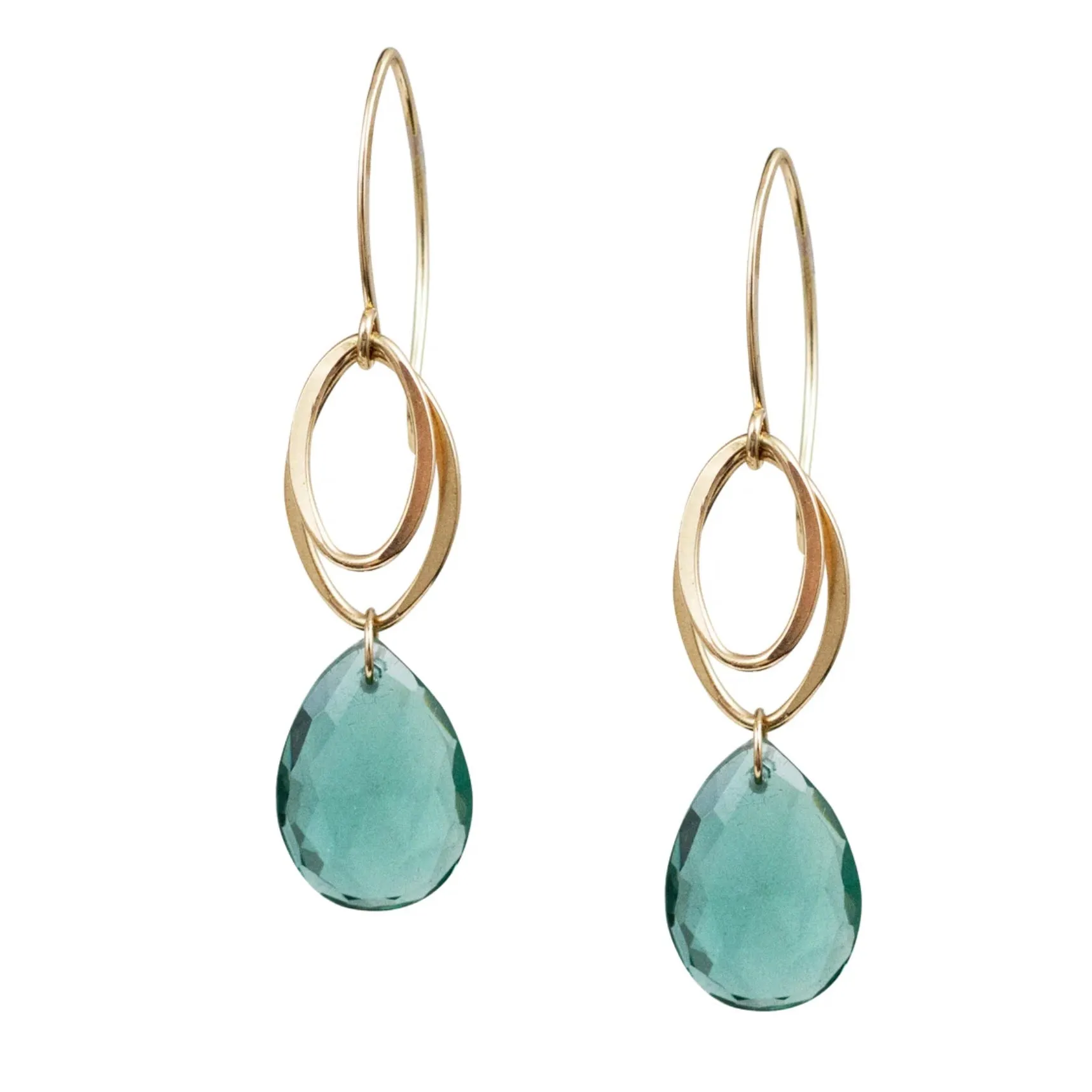 Fiona Green Quartz Earrings