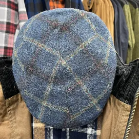 Flat Cap - Check - Blue