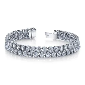 Floating Diamond Interlinking Vault Bracelet