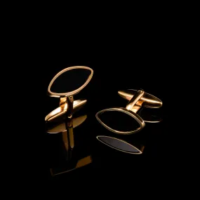 Gold Black Onyx Cufflinks | Eye Cufflinks