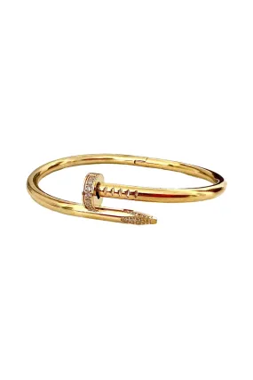 Gold Crystal Nail Bracelet