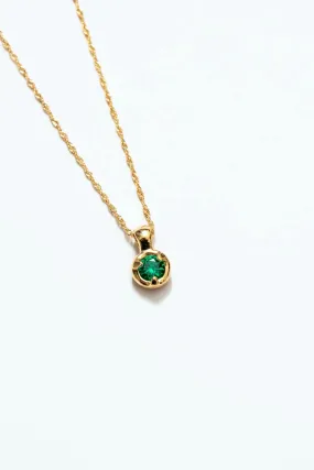 Gold   Emerald Nina Necklace