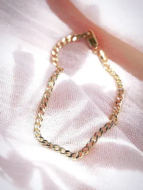 Gold Filled Curb Chain Bracelet