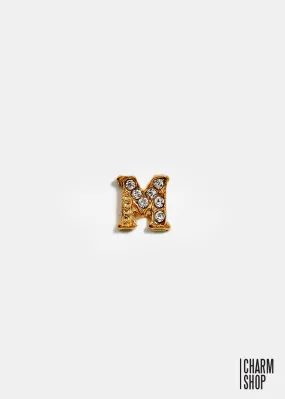 Gold Letter M Locket Charm