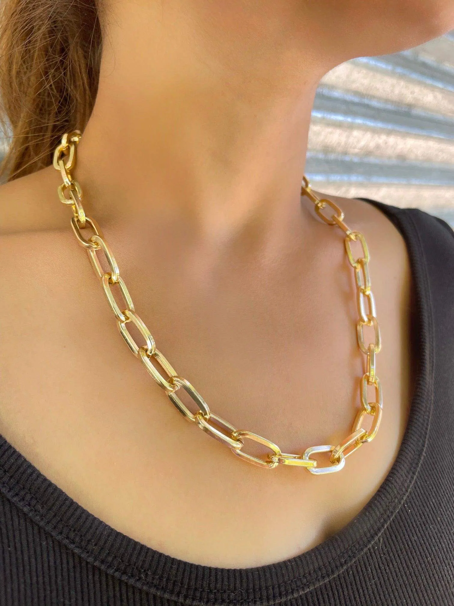 Gold Link Chain Necklace