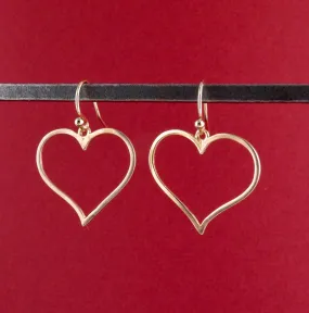 Gold Open Heart Earrings