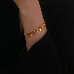 Gold Tassel Chain Bracelet