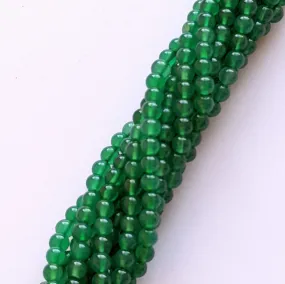 Green Onyx 4mm Round Beads 15" Strand