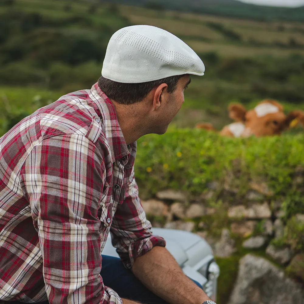 Hats Summer Flat Cap White Wholesale Pack