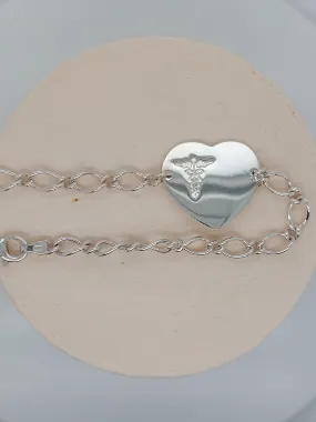 Heart Medic Alert Bracelet