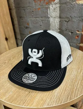 Hooey Arc Black Trucker Snapback Hat 1862T-BKWH