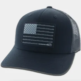 Hooey Liberty Roper Black Flag Trucker Snapback Hat 1905T-BK