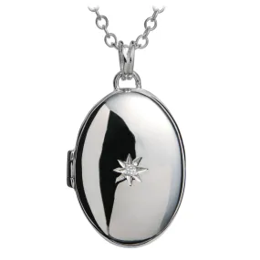 Hot Diamonds Romantic Oval Locket | Sterling Silver