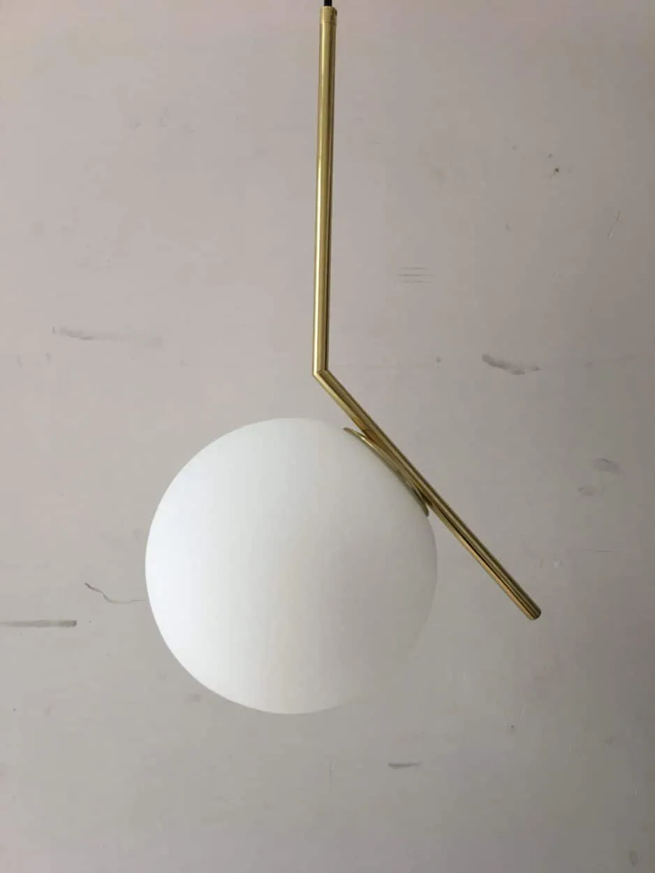 Incana Golden Wand Ball Pendant Lamp