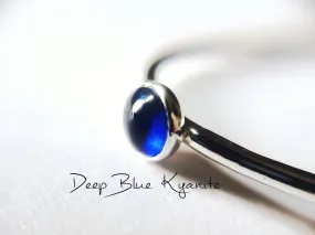 Kyanite Ring, Natural Blue Gemstone Jewelry, Simple Stacking Ring, Silver Kyanite Ring, Kyanite Jewelry, Blue, Minimalist Ring, Kyanite