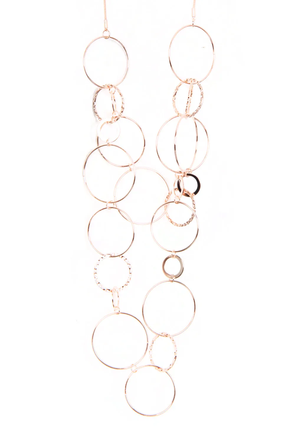 Lagenlook Link Circle Long Necklace