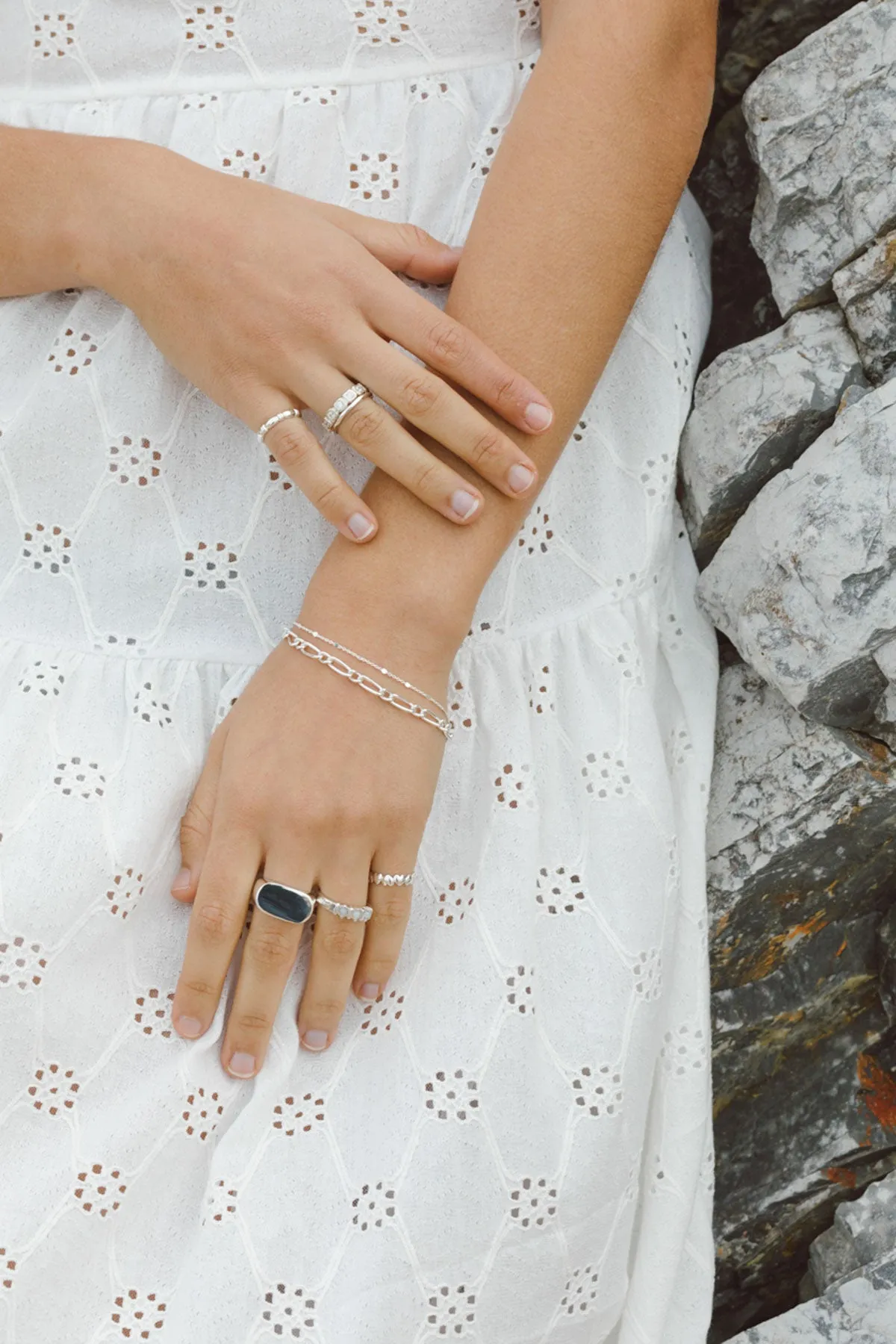 L'amour pinky ring silver