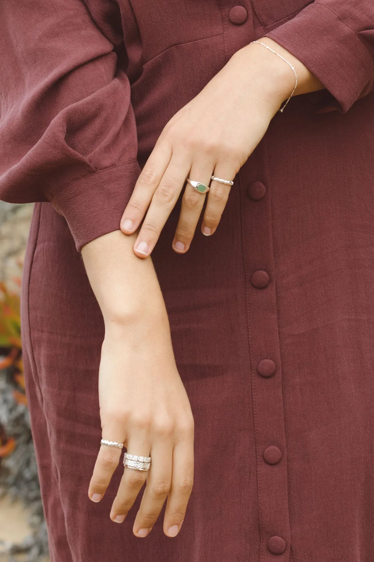 L'amour pinky ring silver