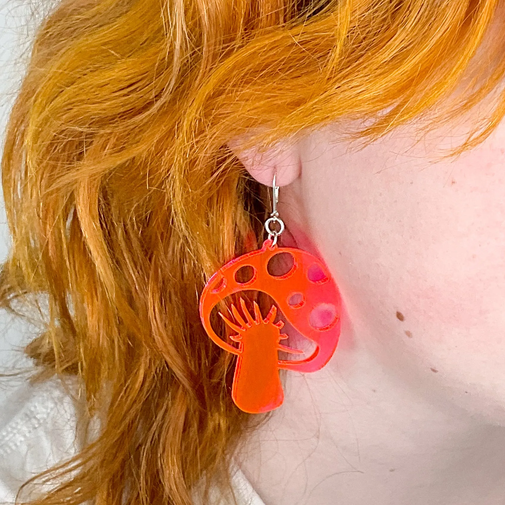 Last Chance! Shroom to Glow - Large Mushroom Earrings