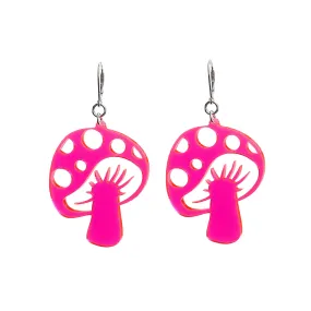 Last Chance! Shroom to Glow - Large Mushroom Earrings