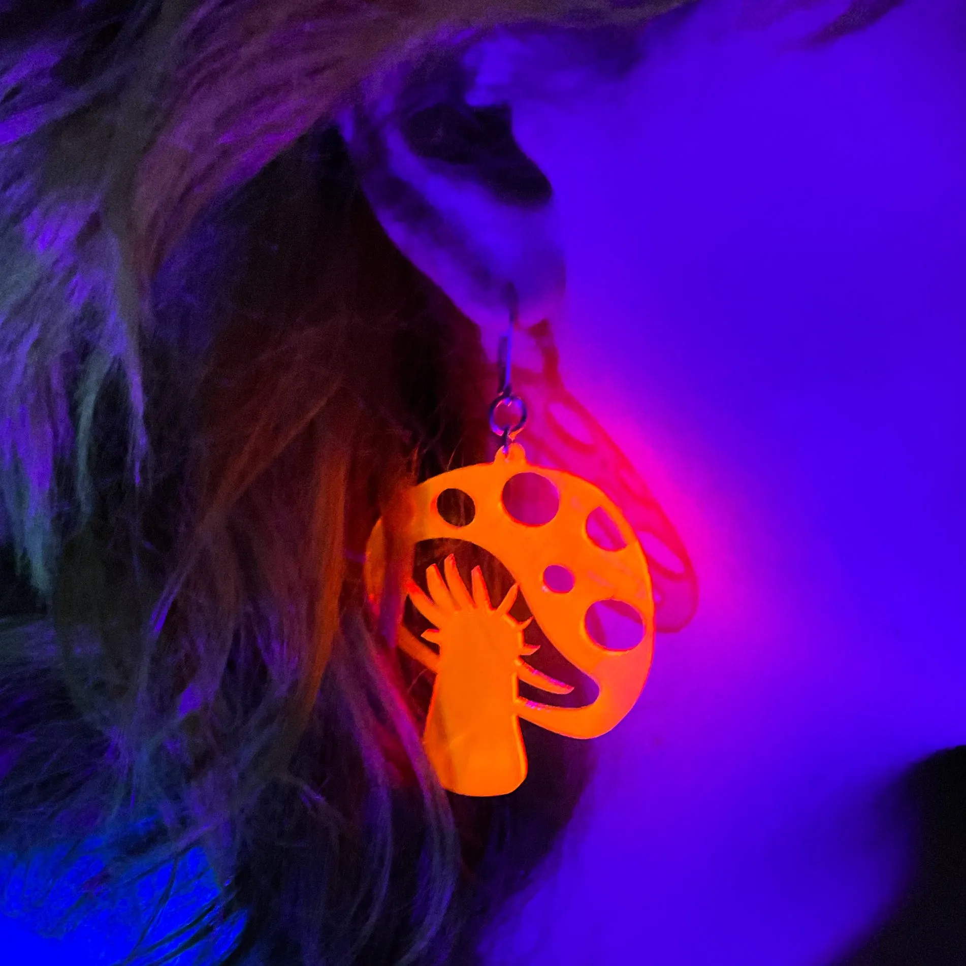 Last Chance! Shroom to Glow - Large Mushroom Earrings