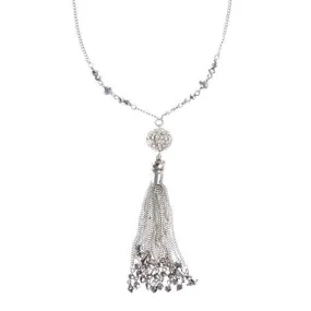 Long Diamante Ball Necklace