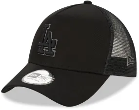 Los Angeles Dodgers New Era All Black Trucker Cap