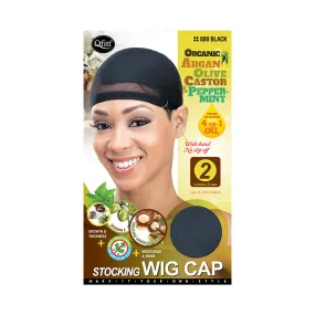 M&M QFITT Stocking Wig Cap 2pcs [ORGANIC] [BLACK] #800