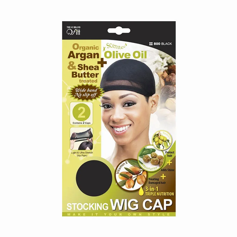 M&M QFITT Stocking Wig Cap 2pcs [ORGANIC] [BLACK] #800