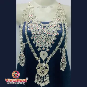 Massive Silver Kuchi Bib Necklace