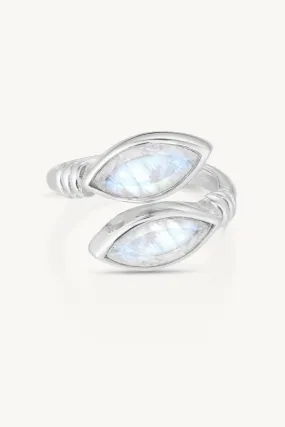 Medusa Moonstone Silver Ring