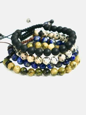 Men's Bracelet Natural Gemstone Bracelets Handmade Nylon Thread Pull Luxury Unisex Natural Stone, Burzan Bracelets