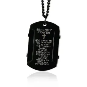 Men's Christian Necklace <br> Serenity Prayer