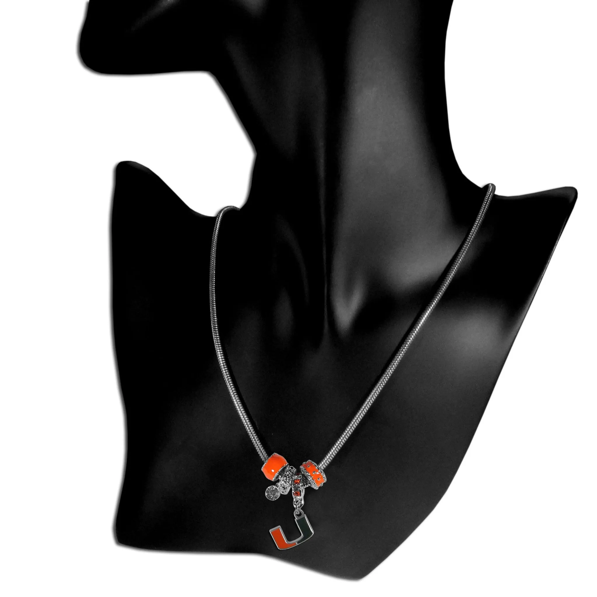 Miami Hurricanes Euro Bead Necklace