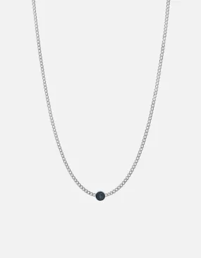 Miansai Eye of Time Blue 24"Sterling Silver Necklace