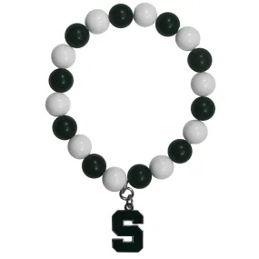 Michigan St. Spartans Fan Bead Bracelet