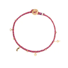 Mini Celestial Charms Bracelet in Cinnabar Fleck