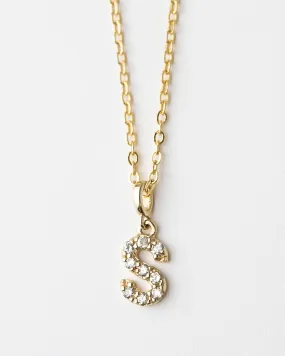 Mini Diamond Initial Necklace